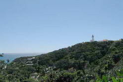 Cape Byron State Conservation Area and lighthouse as seen from Lighthouse Road