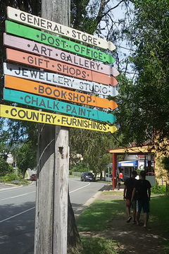 signposts in a rural village