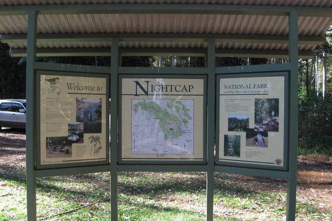 Nightcap National Park signage